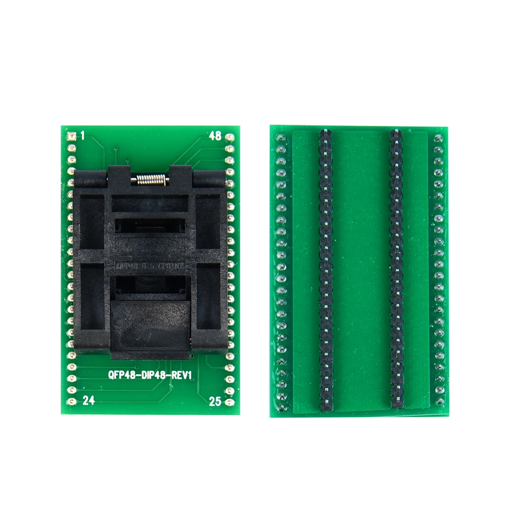 QFP48 to DIP48 IC Programmer Adapter 0.5mm Picth Chip MCU Test Socket TQFP48/LQFP48/QFP48 to DIP48 Burning Seat