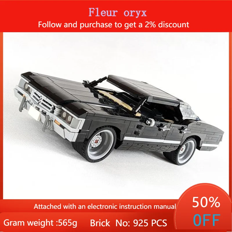 Building Block Car Model 925 Parts MOC Flan Antelope 12 Rivets Wide Christmas Gift For Boys Adults And Children