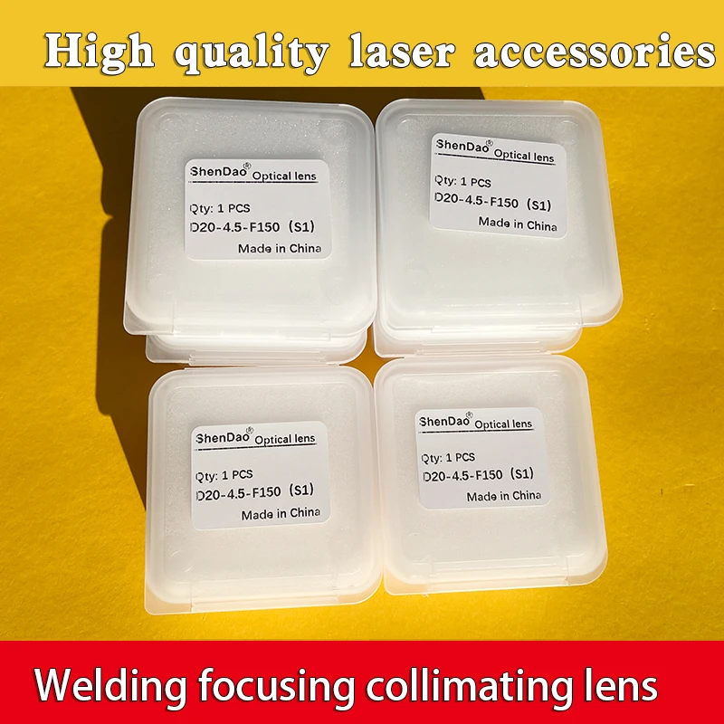 6 Stück Laser-Fokussierlinse Handgehaltene Schweiß-Fokussier- und Kollimationslinse D20 * 4.5-F150 3.0 F150 CQWY Modell Kollimierende Flachkonvexlinse – Detail 1