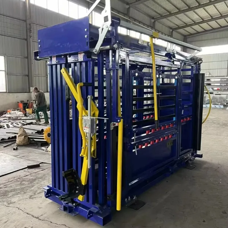 Automatic Cattle Squeeze Chute Operating Table Equipped with Weighing Device Breeding Equipment New Condition for Cattle Farms