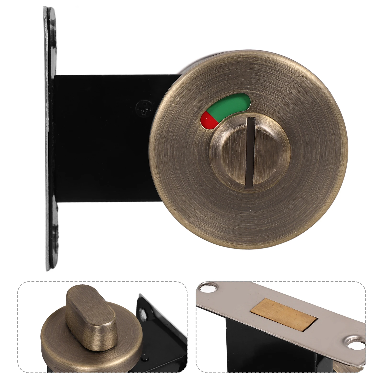 

Stainless Steel Public Restroom Door Keyless Privacy Indicator Occupied Vacant Sign Commercial Bathroom Handle Durable