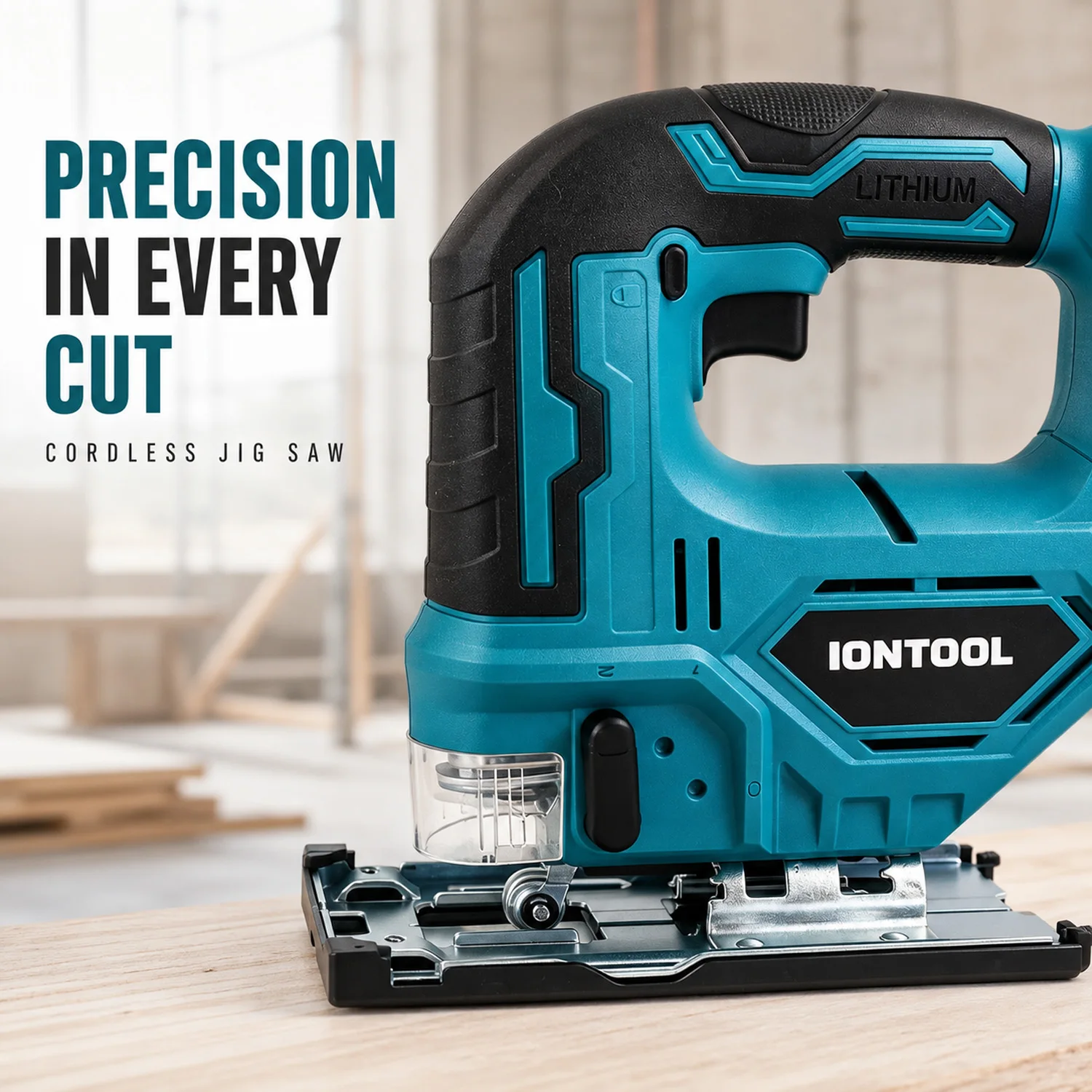 IONTOOL Cordless Jigsaw 90mm For Board Cutting Curve Grooving Template Shaping Processing For Makita 18V Battery