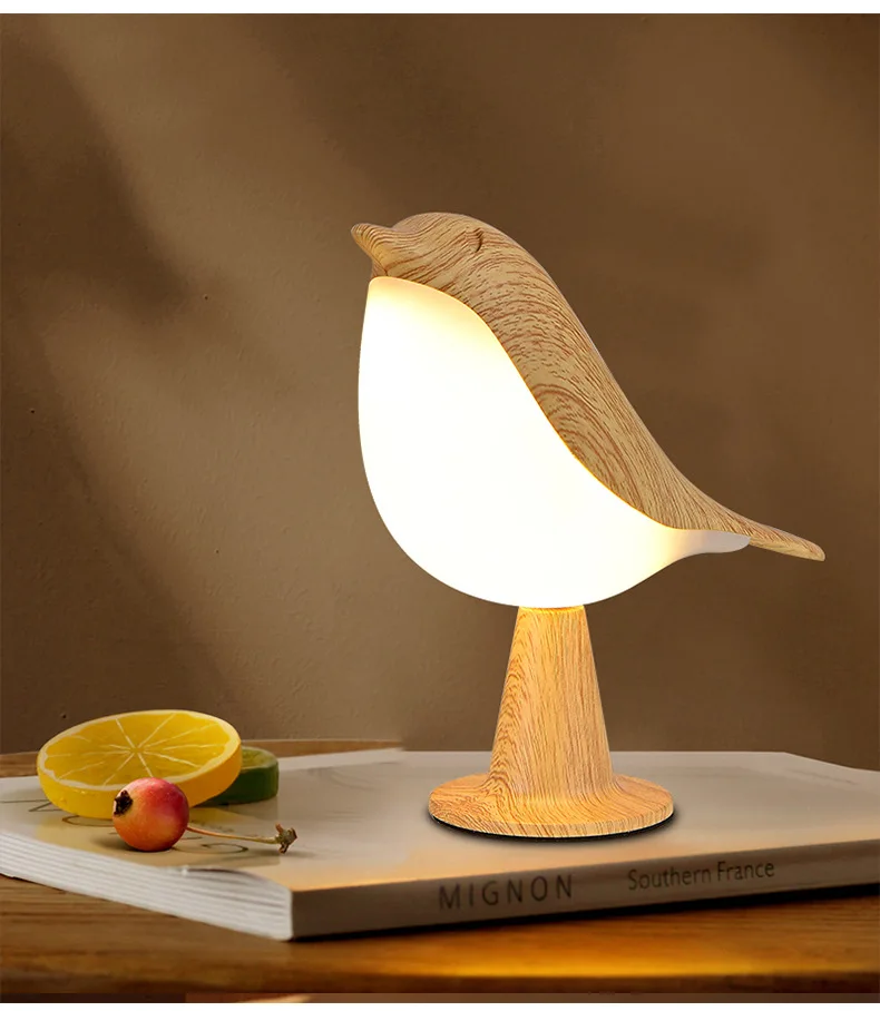 

Popular Creative Magpie Minimalist Light Led Decoration Bedroom Bedside Bird Charging Touch Atmosphere Small Desk Lamp