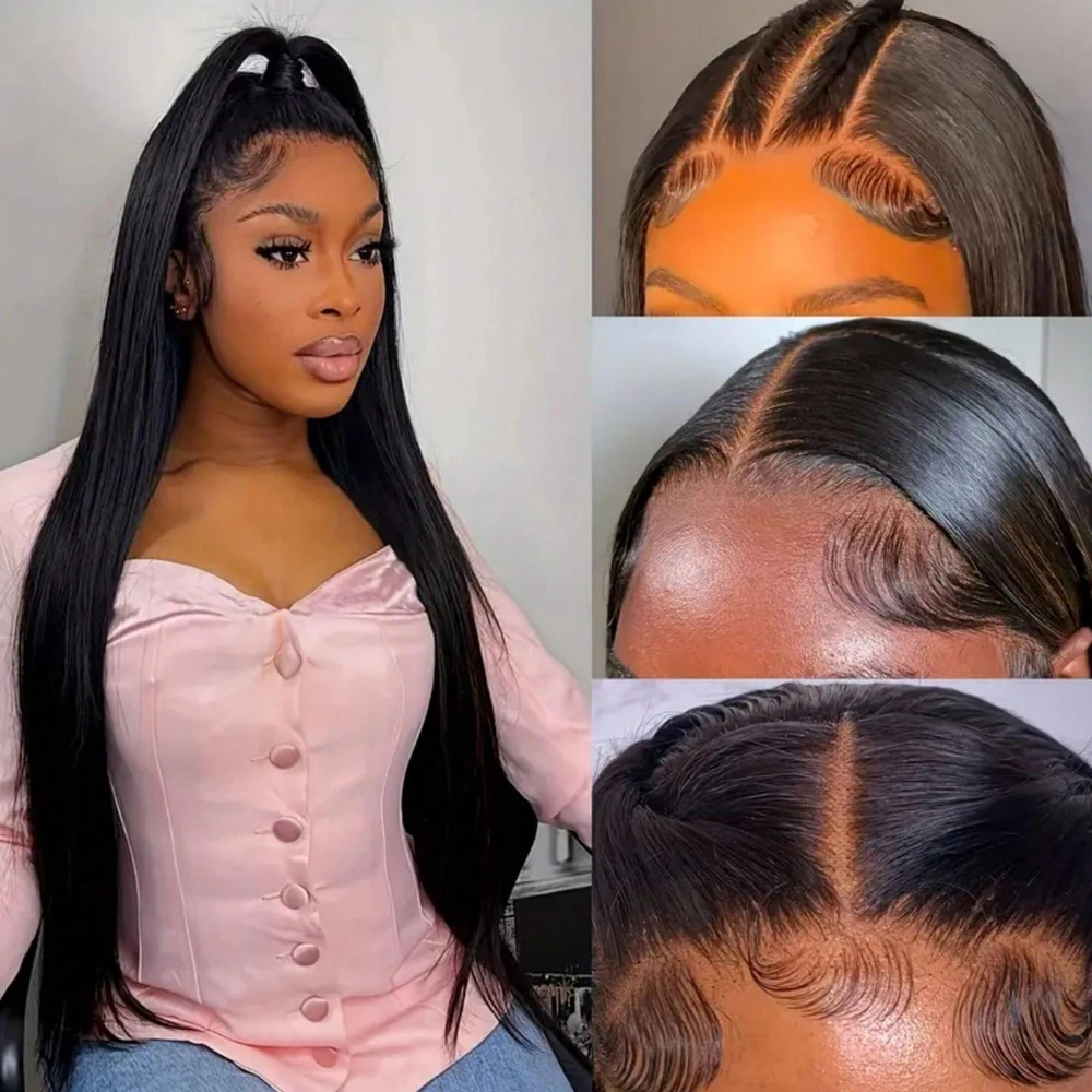 360 Straight Lace Front Wigs Human Hair Pre Plucked 180% Density Straight Human Hair Lace Front Wig Human Hair Pre Plucked Hair