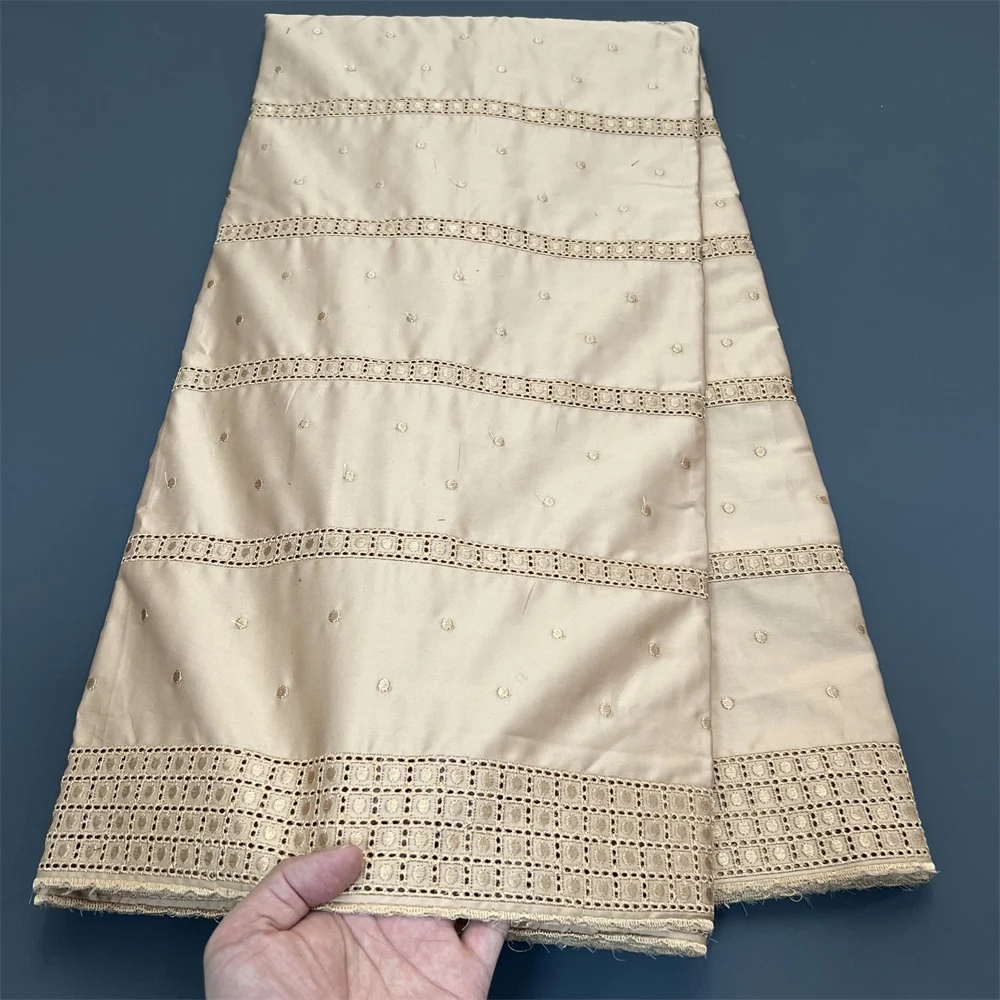 

2025 африканский нигерийский тюль, кружевная ткань для шитья платья, высокое качество, дамасский хлопок, чистая вышивка, свадебная вечеринка, hz1365, 5 ярдов