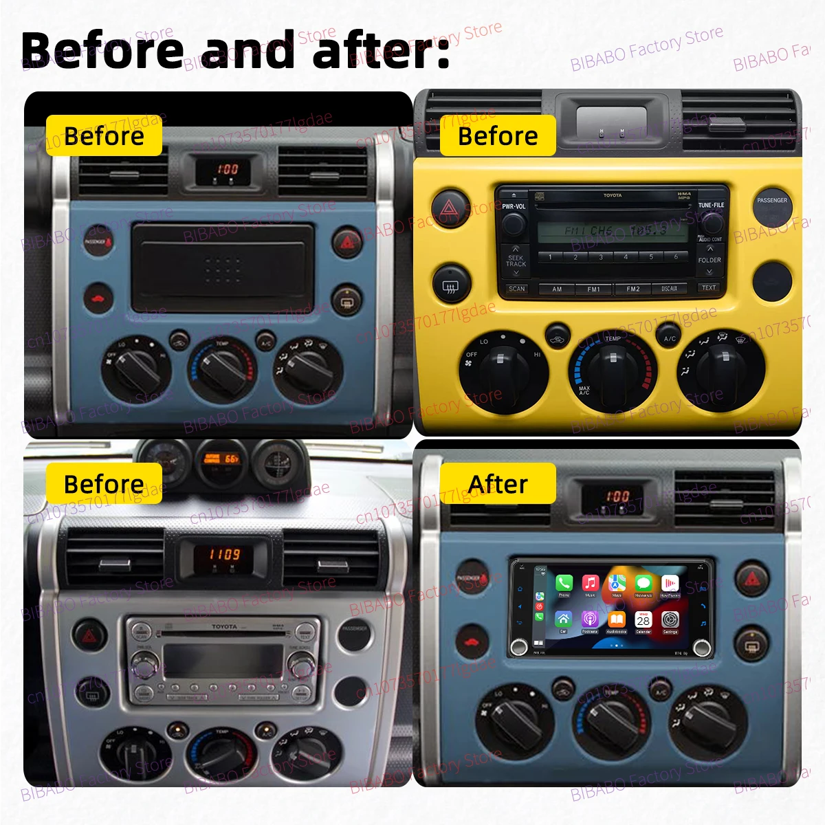 2Din Android Radio Car Multimedia for Toyota FJ Cruiser 2006-2020 Head Unit GPS Stereo 7