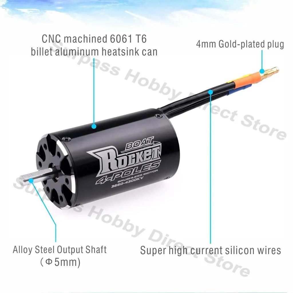 Rocket RC 2948 2958 2968 3660 3670 3680 4074 4082 4092 Brushless Motor for RC Boat 500-1000mm Traxxas Feilun Fishing Bait Boat