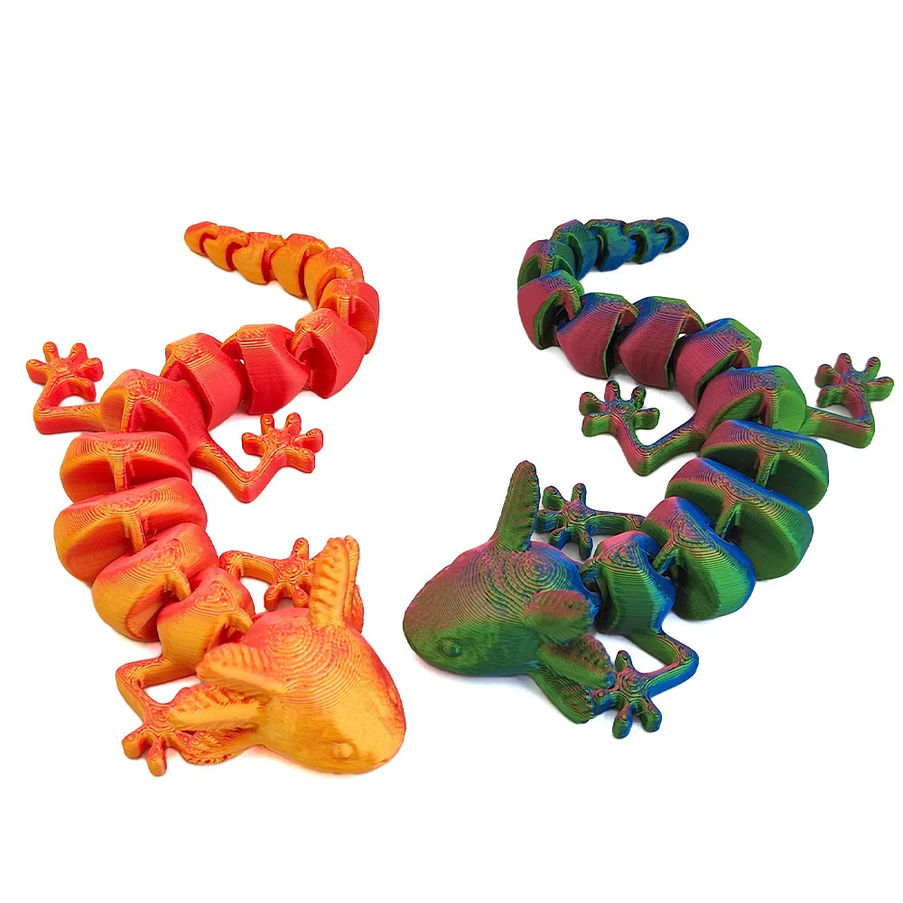 3D Gedruckt Spielzeug Salamander Figuren Modell Multi-gelenk Bewegliche Ornament Dekorative Desktop Kreativität Neuheit Kinder Geschenke Spielzeug