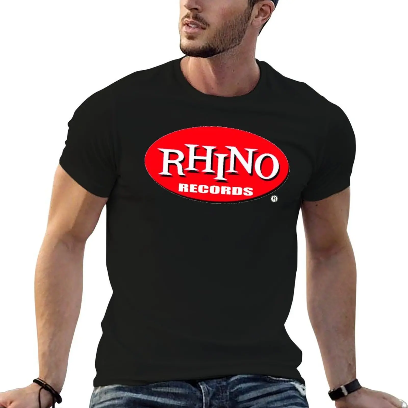 Vintage Rhino Records cult Collectable T-Shirt shirts graphic tee anime stuff mens clothes