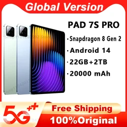 2025 Global Original Pad 7S Pro Tablet Android Snapdragon 8 Gen 2 11Inch Android 14 22GB+2TB HD Screen 5G Wifi Tablet PC