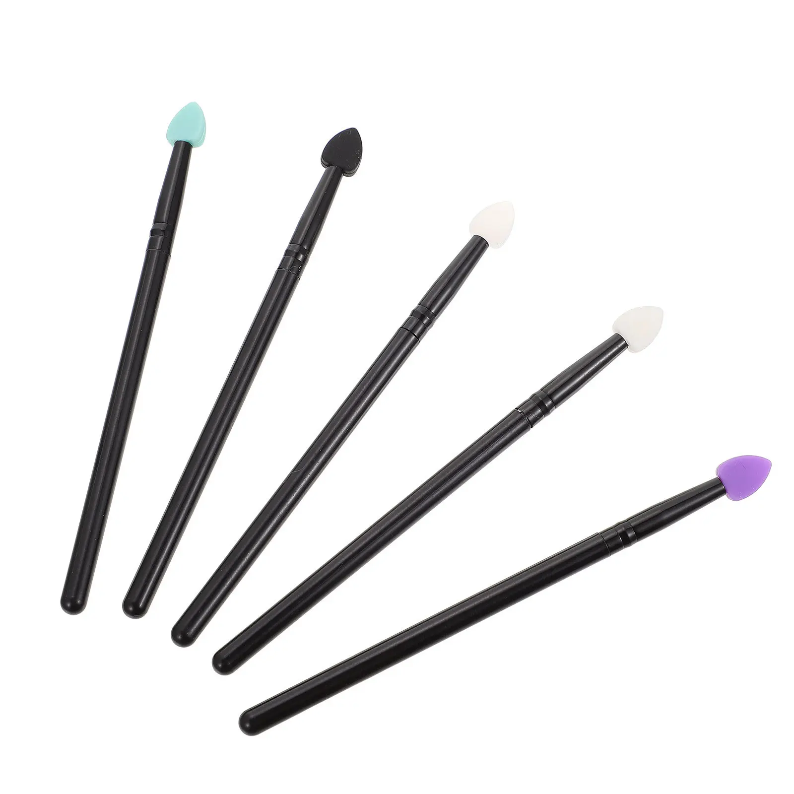 5 個のシリコーンアイシャドウブラシセットプロのメイクアップグリッタークリームアプリケーションノーズシャドウ適切な敏感肌旅行