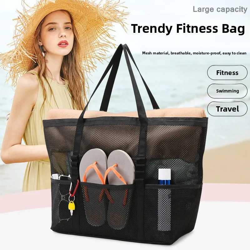 

Lightweight Large Capacity Mesh Travel Bag Single Shoulder Sporty Bag for Fitness And Travel New Cross-Border Model