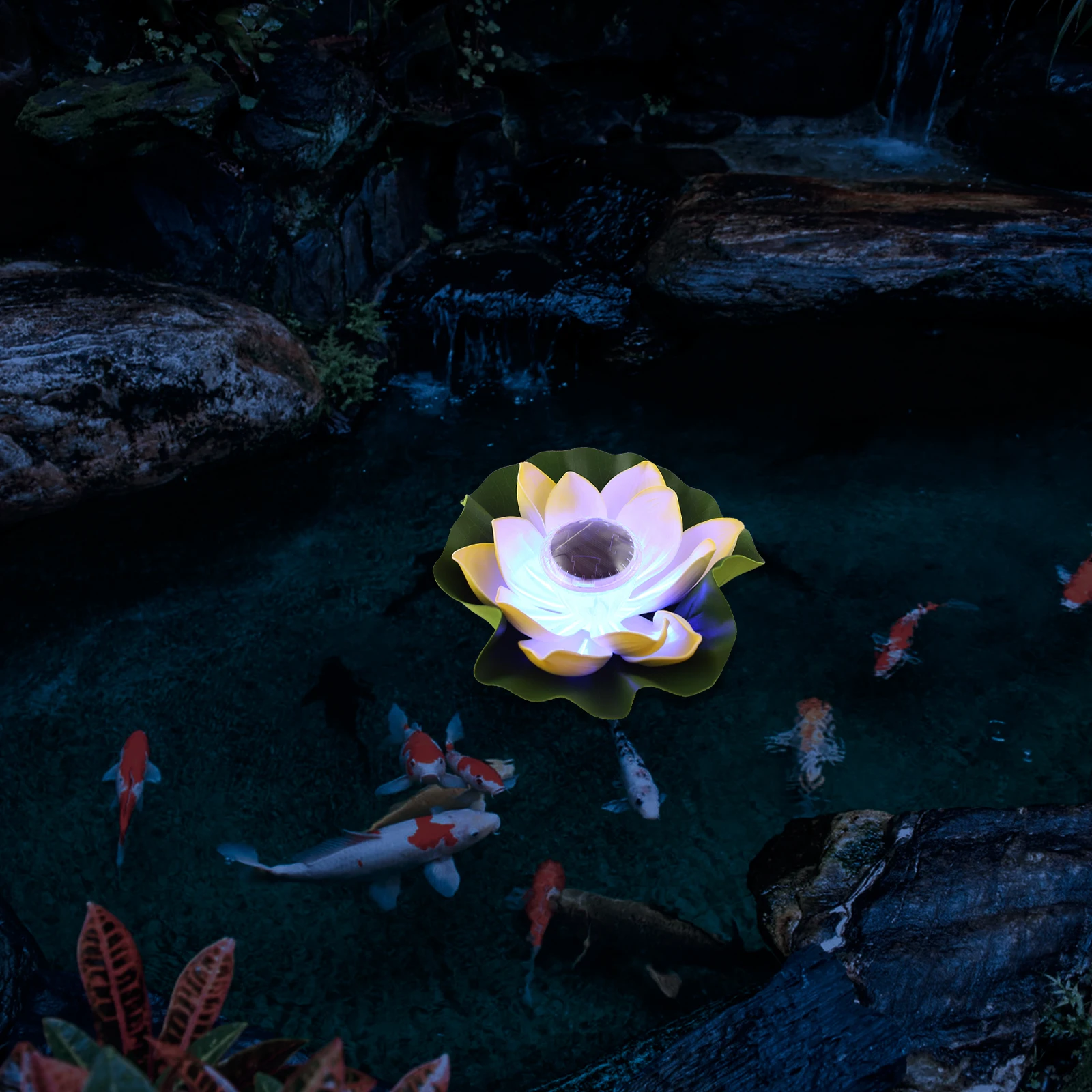 

Solar Lotus Lamp Floating Led Light Waterproof Pond Lights for Pool Flower Decoration Outdoor Fish Tank