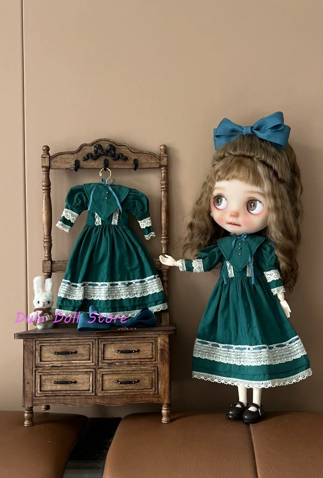 Dula Doll Clothes for Blythe Handmade Vintage French dress baby dress ob24 ob22 Diandian Azone Licca 1/6 Bjd Doll Accessories