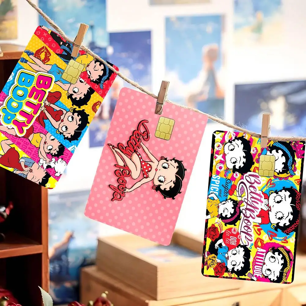 Cute B-betty B-boop Various Anime Bank Credit Cards Bus Pass Stickers Cool Decoration Waterproof Stickers Collection Toys Gifts