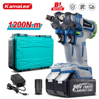 Kamolee 1200N.M Torque Brushless Electric Impact Wrench 1/2 1/4 In Lithium-Ion Battery For Makita 18V Battery