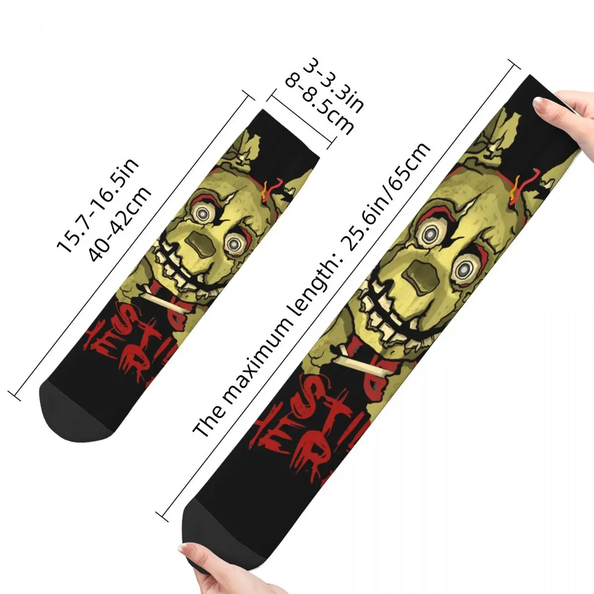 Hip Hop Vintage Springtrap Classic Crazy Men\'s compression Socks Unisex FNAF Harajuku Seamless Printed Funny Novelty Happy Crew