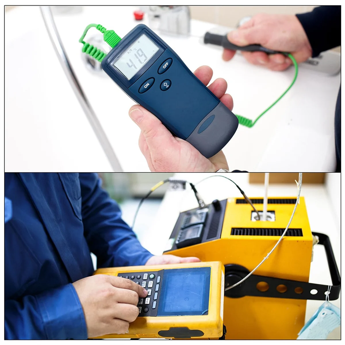

K Type Thermocouple with Plug K Type Thermocouple with Plug Meter Temperature Sensor Probe -50 to 1100°C3.3ft Wire 2.5x300mm