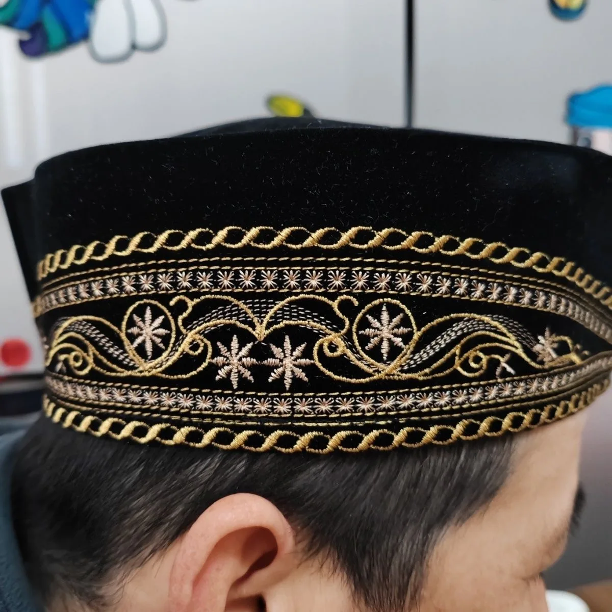 Muslim Caps For Men Clothing Tax Products Turkey Free Shipping Prayer Malaysian Boat Hat Kippa Islamic Kufi Topi Black 03437