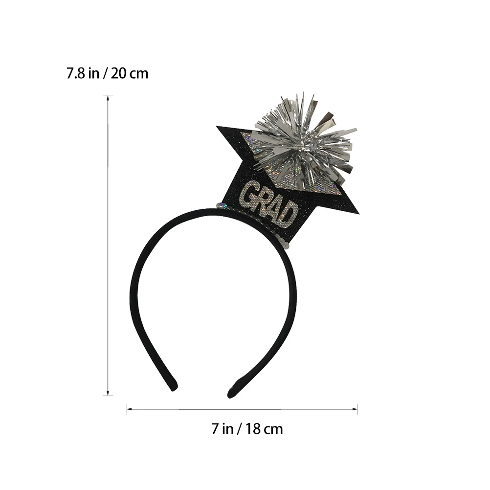 

4pcs Miniature Graduation Cap Headbands Felt Plastic Decorative Hair Bands for Adults Kids Party Photo Props Lightweight