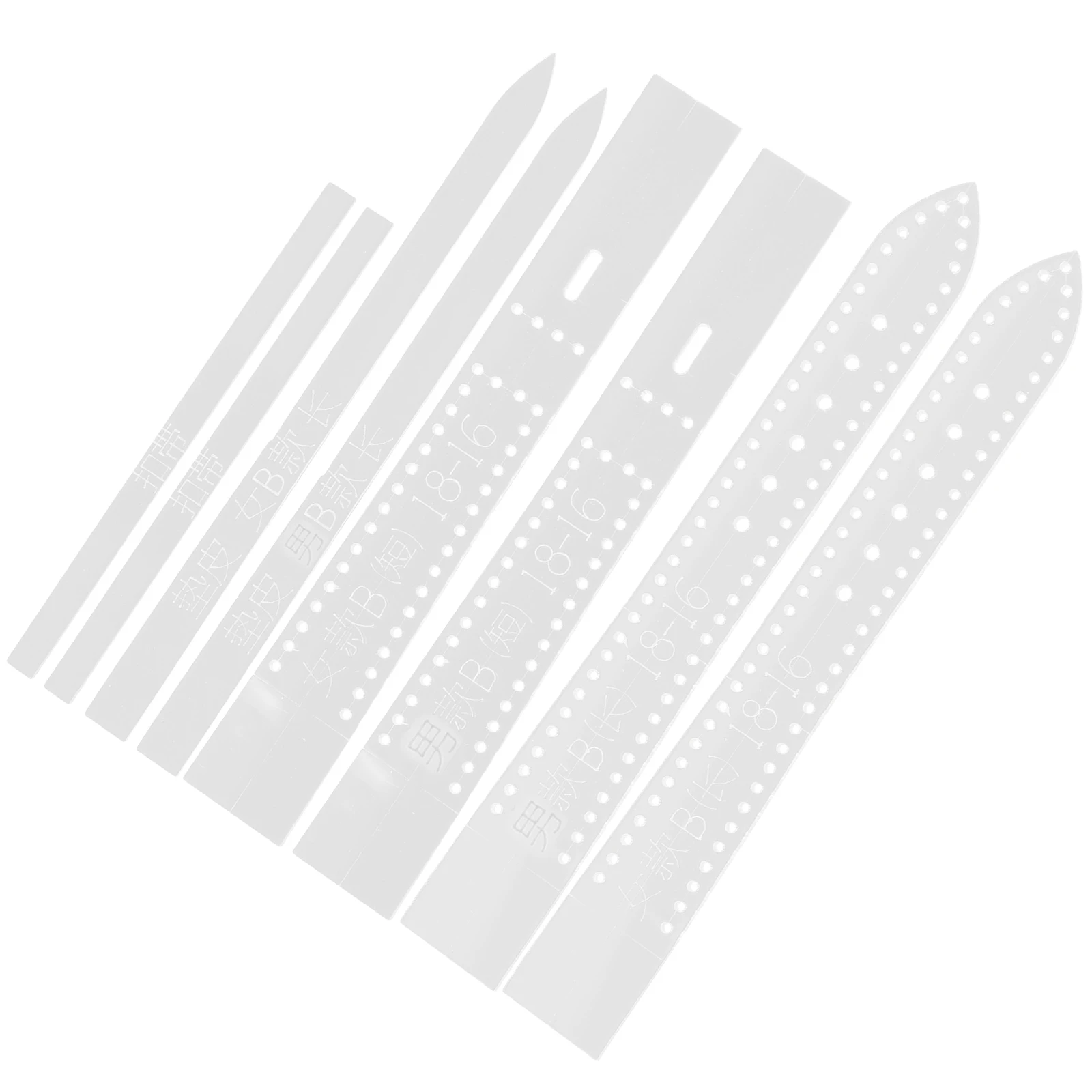

8 pcs Watch Strap Template Clear Acrylic Stencil for Diy Craft Templates 18mm-16mm Adjustable Size Fit Men Women