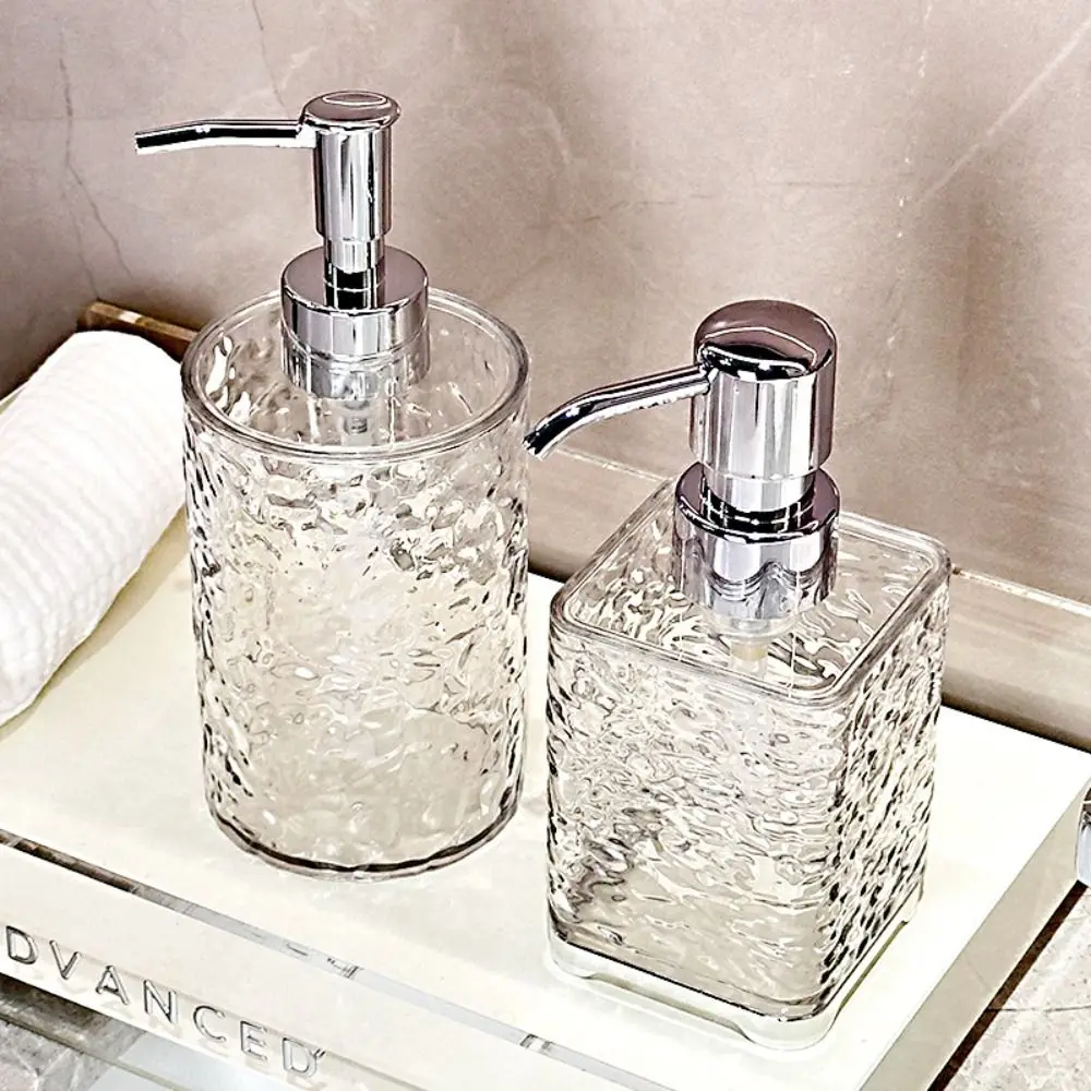 Refillable Clear Soap Dispenser Rust Proof Pressed Type Liquid Soap Bottle Waterproof 300ml/400ml Shampoo Pump Bottle Home