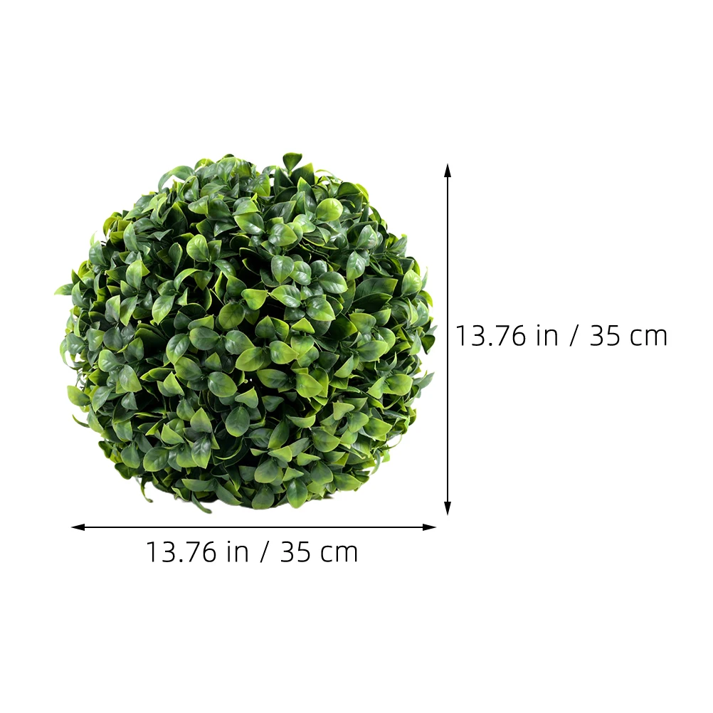 

35Cm Artificial Hanging Plant Ball Topiary Ball Plastic Simulated Fake Grass Decorative Pendant For Home