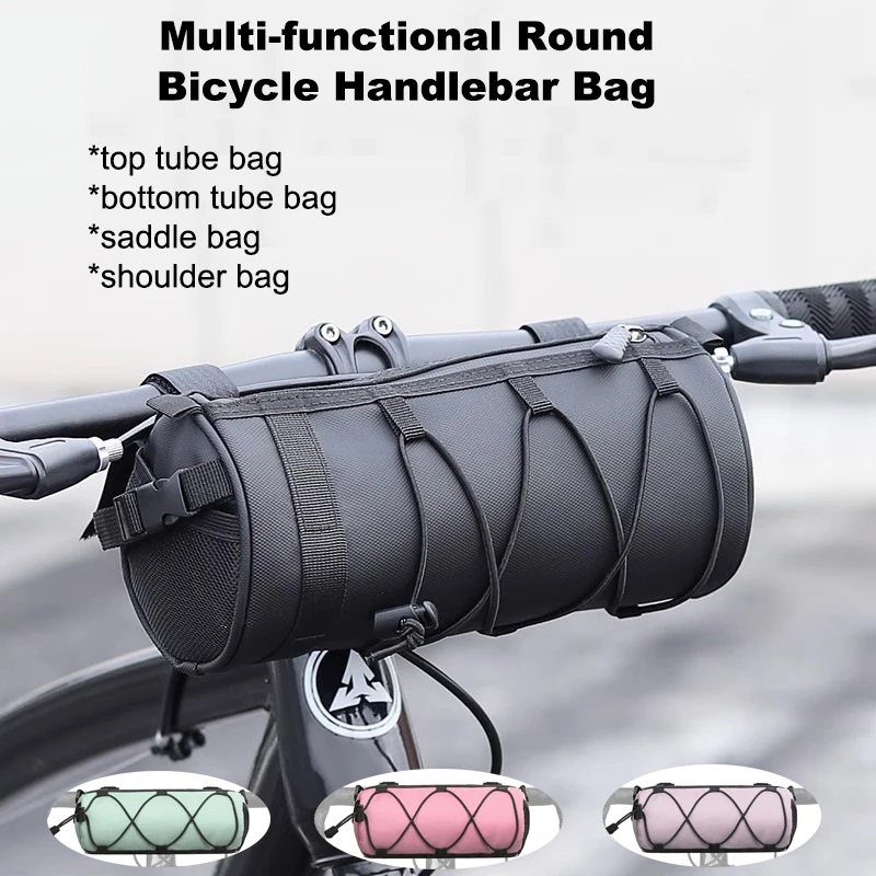 

Multi-functional Round Bicycle Handlebar Bag Large Capacity Bike Storage Bags Saddle/ Tube Bag Waterproof Outdoor Shoulder Bag