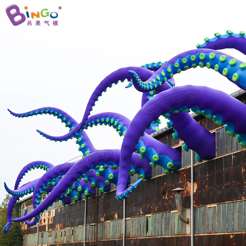 

3~7 Meters Inflatable Octopus Tentacle For Building Decoration Halloween Inflated Squid Tentacles Balloon Ocean Toys