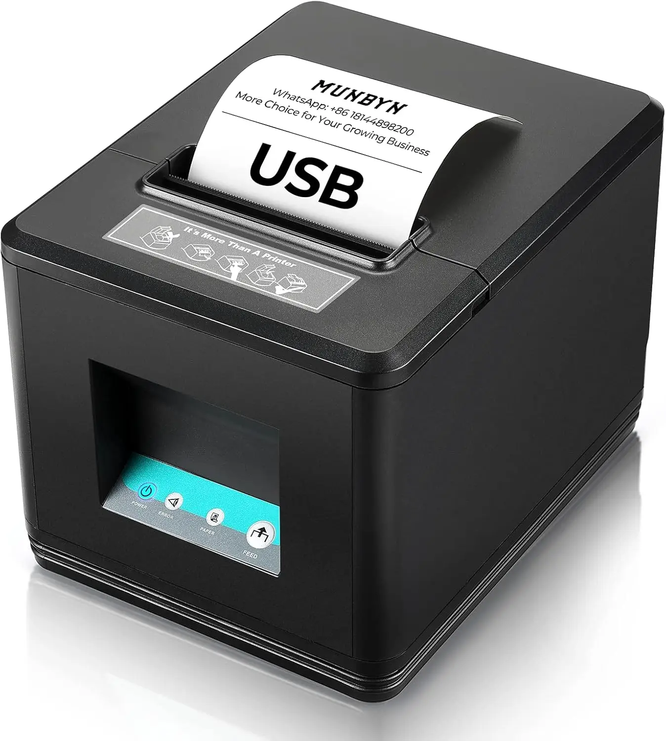 

80mm USB Thermal Receipt Printer with Auto Cutter, ESC/POS Support for Windows Mac, Not for Square
