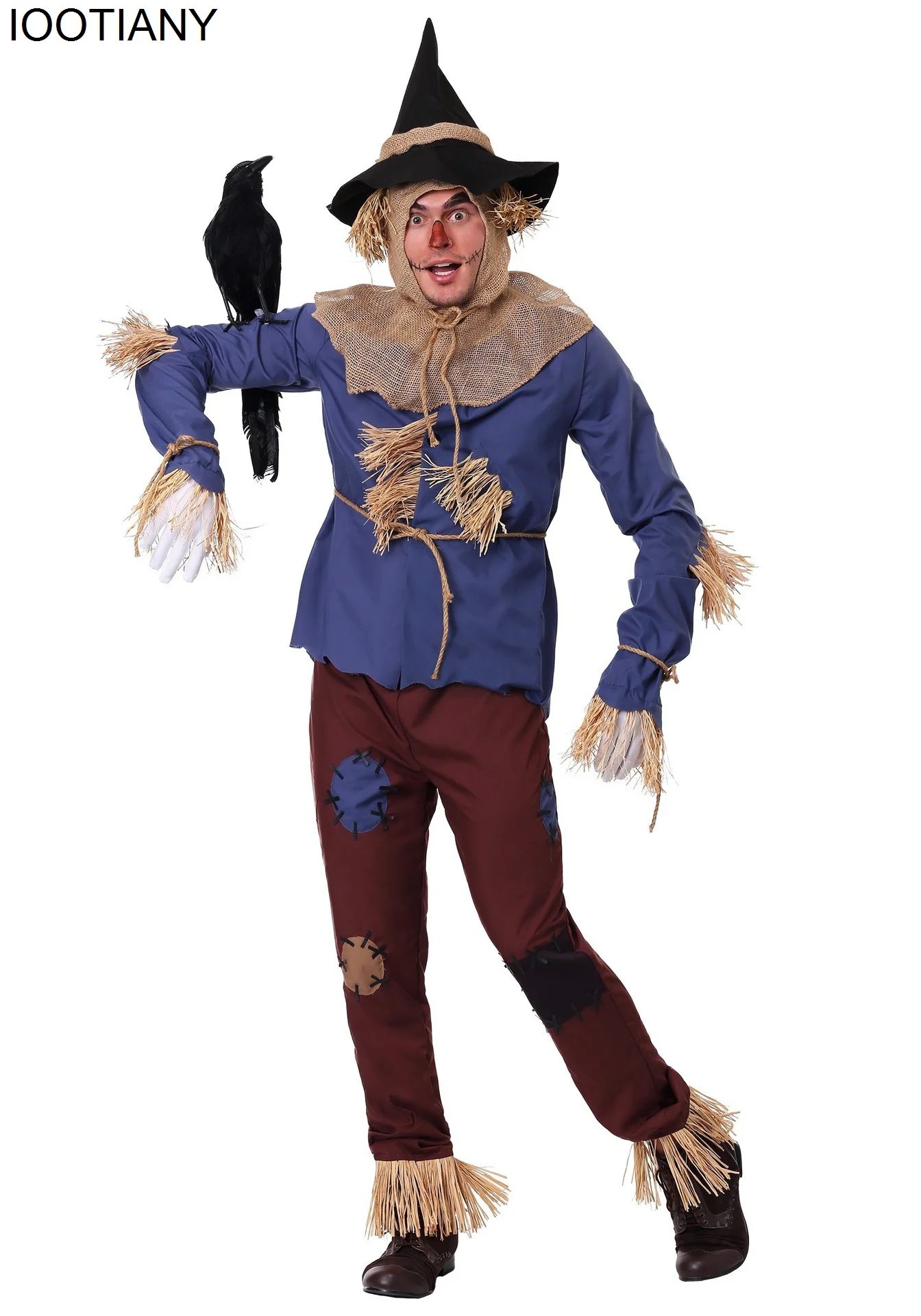 

IOOTIANY Unisex Book Week Role-playing Outfit Carnival Wizard Scarecrow Costume Cosplay Fancy Party Dress