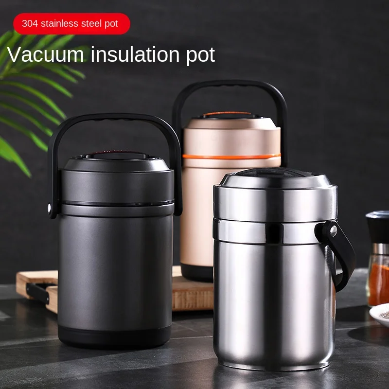 

Large Capacity Thermos Lunch Box, Portable Food Soup Thermal Container, Vacuum Flasks, Thermocup for Picnic Work, 3L