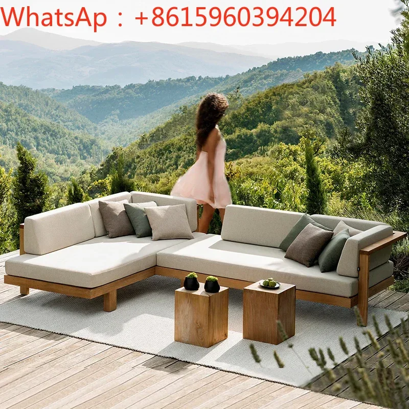 

Customized teak outdoor sofas, homestays, hotels, outdoor leisure villas, old anti-corrosion wood courtyard sofas, furniture