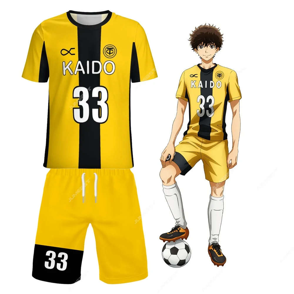 Jumeast-camisetas de Anime Aoashi para hombre y mujer, Camiseta holgada de Manga Ao Ashi de dibujos animados, camiseta de fútbol, uniforme de fútbol, ropa de Cosplay del equipo