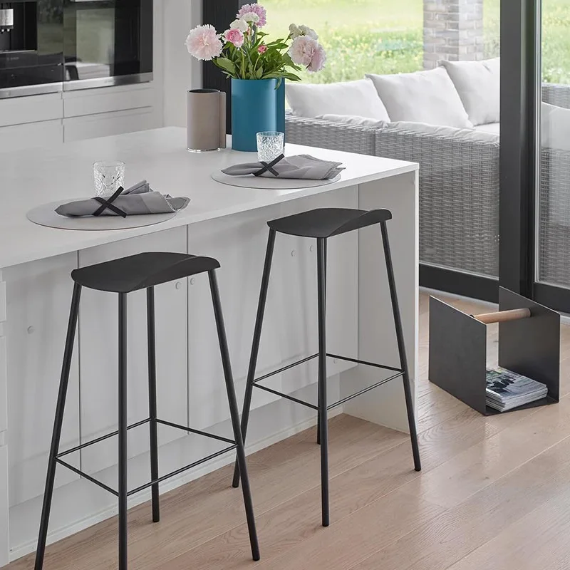 

Industrial leather metal bar stool, Nordic bar high stool, bar chair