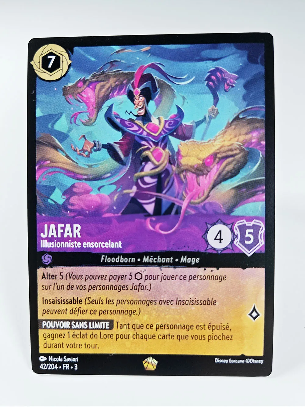 Lorcana Chapter 3 NoneFoil French Into the Inklands –jafar jim hawkins robin ursula sou fetiche TCG Game Cards Proxy