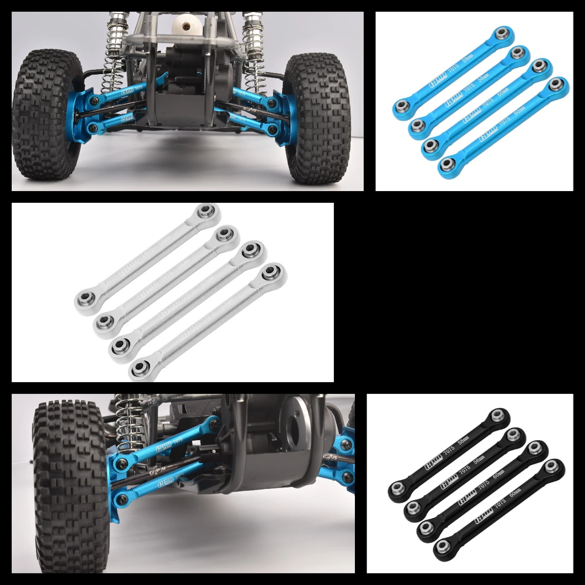 

GPM TAMIYA 1/10 BBX BB-01 58719 For Alloy 7075 Rear Swing Arm Pull Rod