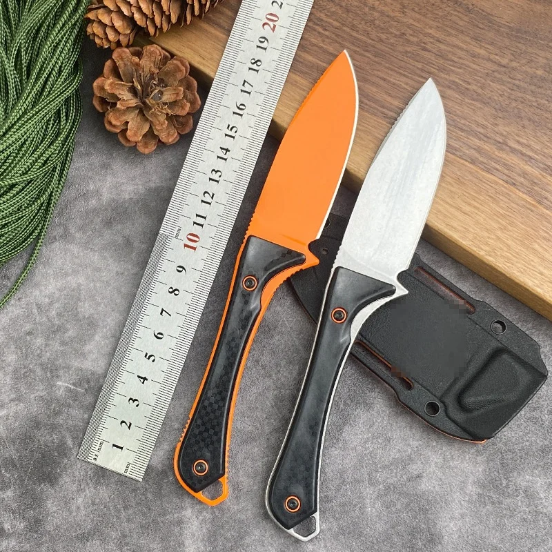 2025 EDC سكين مستقيم D2 شفرة ألياف النايلون مقبض في الهواء الطلق بقاء السكاكين التكتيكية الدفاع عن النفس السكاكين شفرة مثبتة سكين