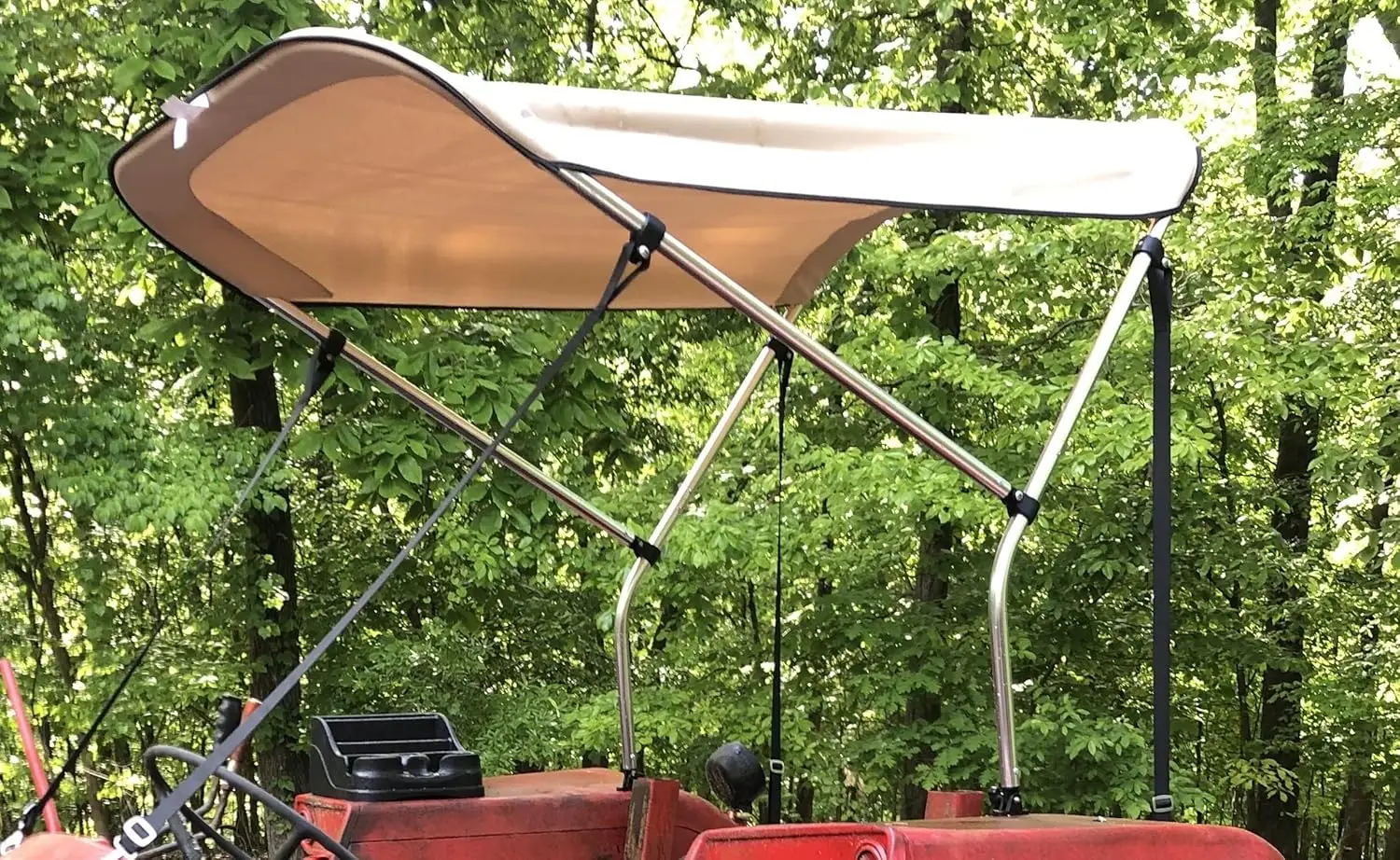 3 ft by 5 ft Tractor/Mower Sun Shade/Canopy by Cypress Rowe Outfitters, Patent Pending Design Sun Shade Canopy, Fits All Brands