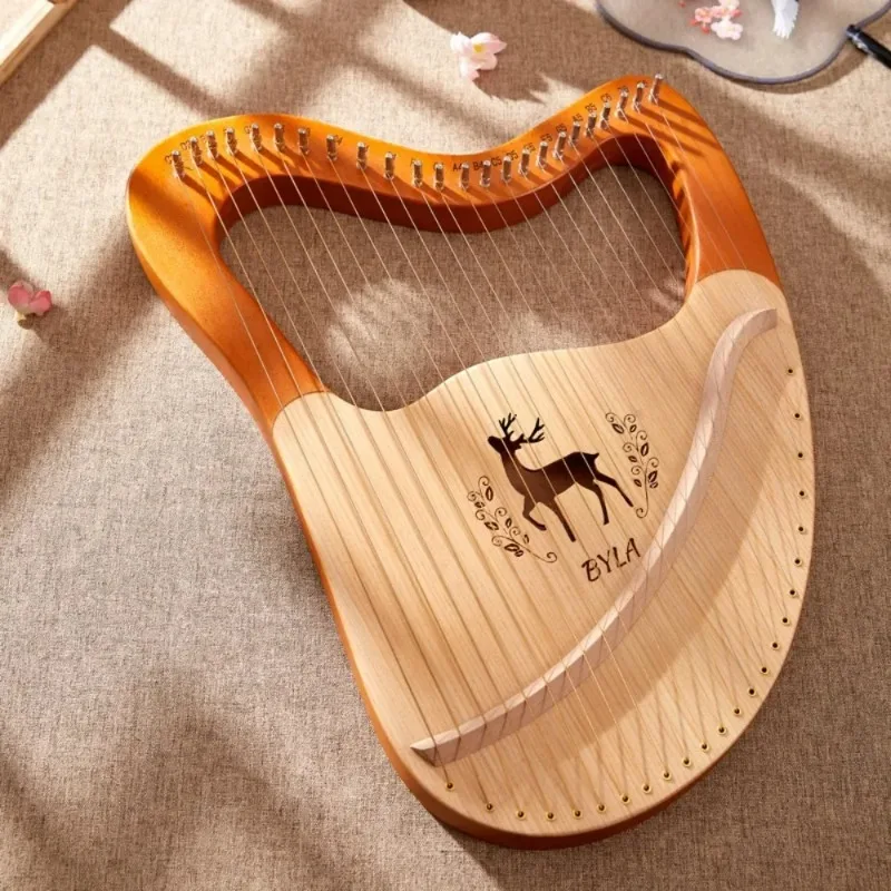 32 String Lyre Harp Portable Wooden Lyre Harp Professional Lila Beginner Mahogany Music Instruments Xiao Konghou Children Gift