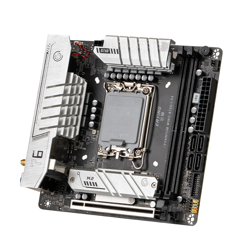 Imagem -02 - Erying-itx B760i Motherboard Wifi Card Suporte Lga 1700 Core 12 13th i9 i7 i5 i3 Pentium Cpu Memória Ddr4 Desktop Cor Preta