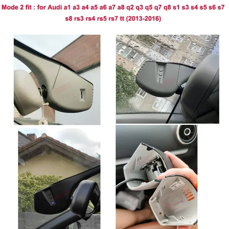 4K 2160P Wifi Car DVR Dash Cam Camera for Audi q3 q5 q7 q8  a3 a4 a5 a6 a7 a8 b4 b5 b6 b7 b8 b9 c5 c6 c7 8p 8v rs tt 2012-2016
