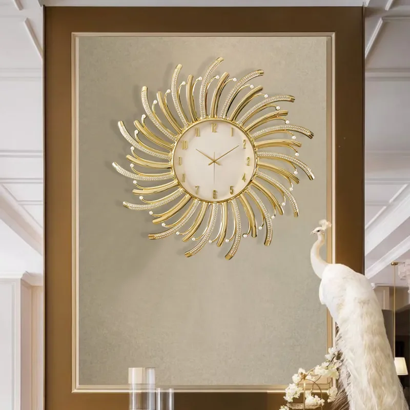 for Modern Light Luxury Wall Clock Creative High End Advanced Sense Living Room Decoration Internet Celebrity Style New