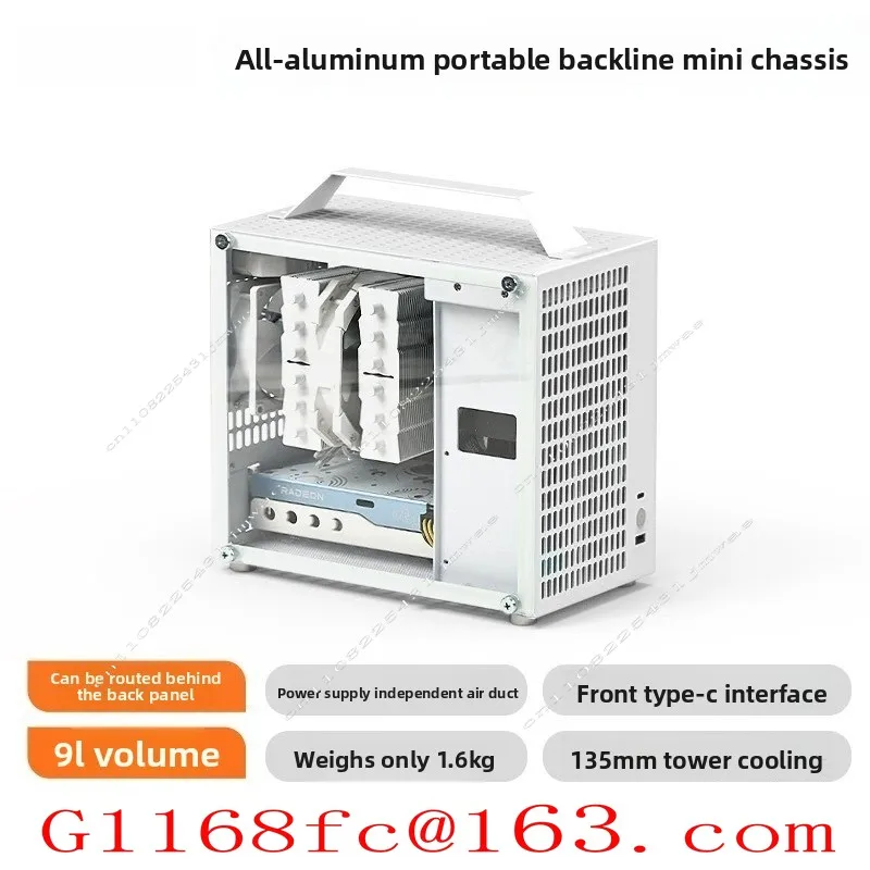 U35 Case ITX Handheld Portable Side Transparent Desktop Computer SFX Power Supply Mini All Aluminum Case Non C24