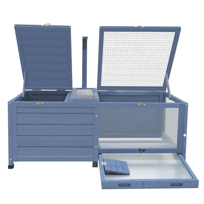 

Solid wood tortoise box Wooden pet feeding box Pet turtle special box Indoor and outdoor universal turtle room with lig