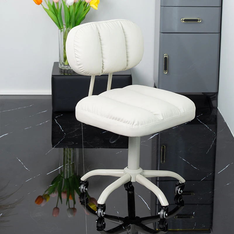 

Leather Pedicure Nail Chairs for Beauty Salon and Barbershop Height Adjustable Round Seat for Gym Use