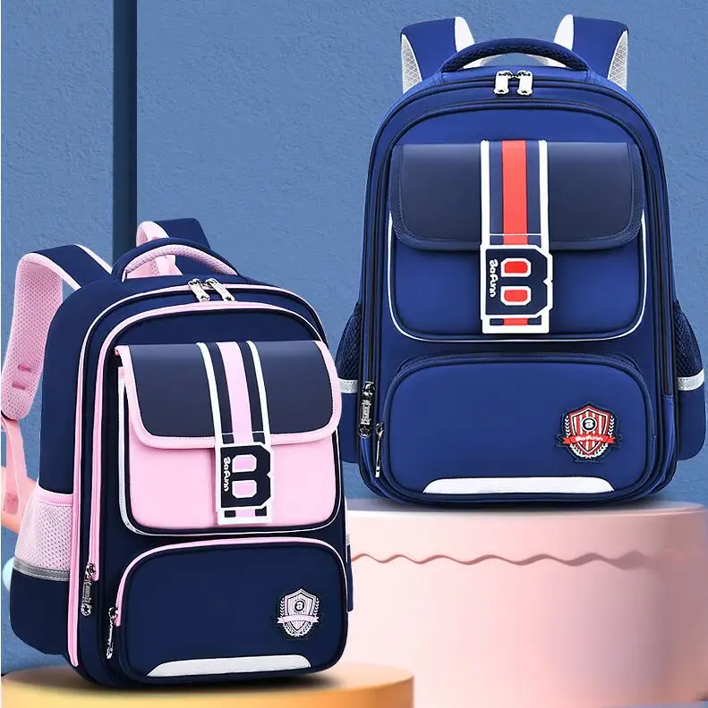 Fashionable British Style Kids Backpack Child School Bags Boys Girls Orthopedic Mochila Waterproof Primary Schoolbag Book Bag