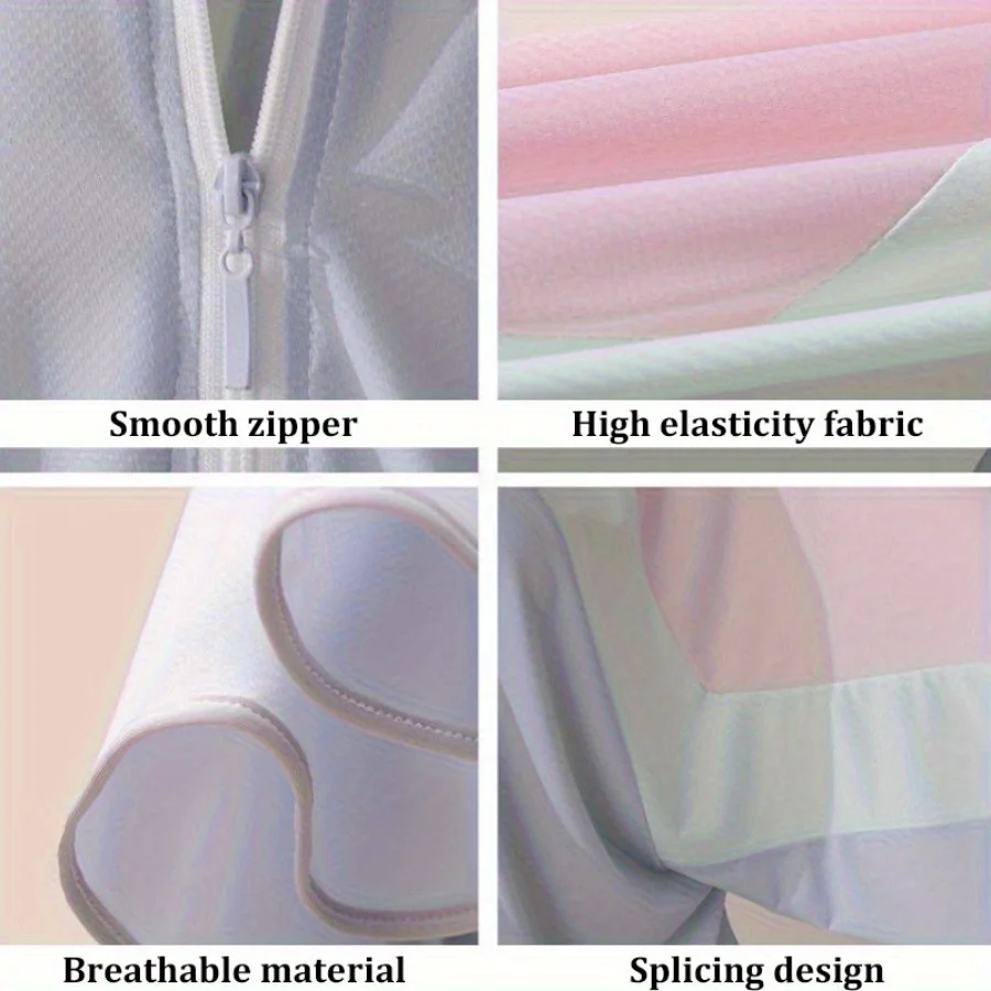 เสื้อผ้าป้องกันแสงแดดแห้งเร็วน้ําหนักเบาของผู้หญิงเสื้อผ้าตกปลาชายหาดระบายอากาศและกันลมต้องใช้ในชีวิตประจําวัน