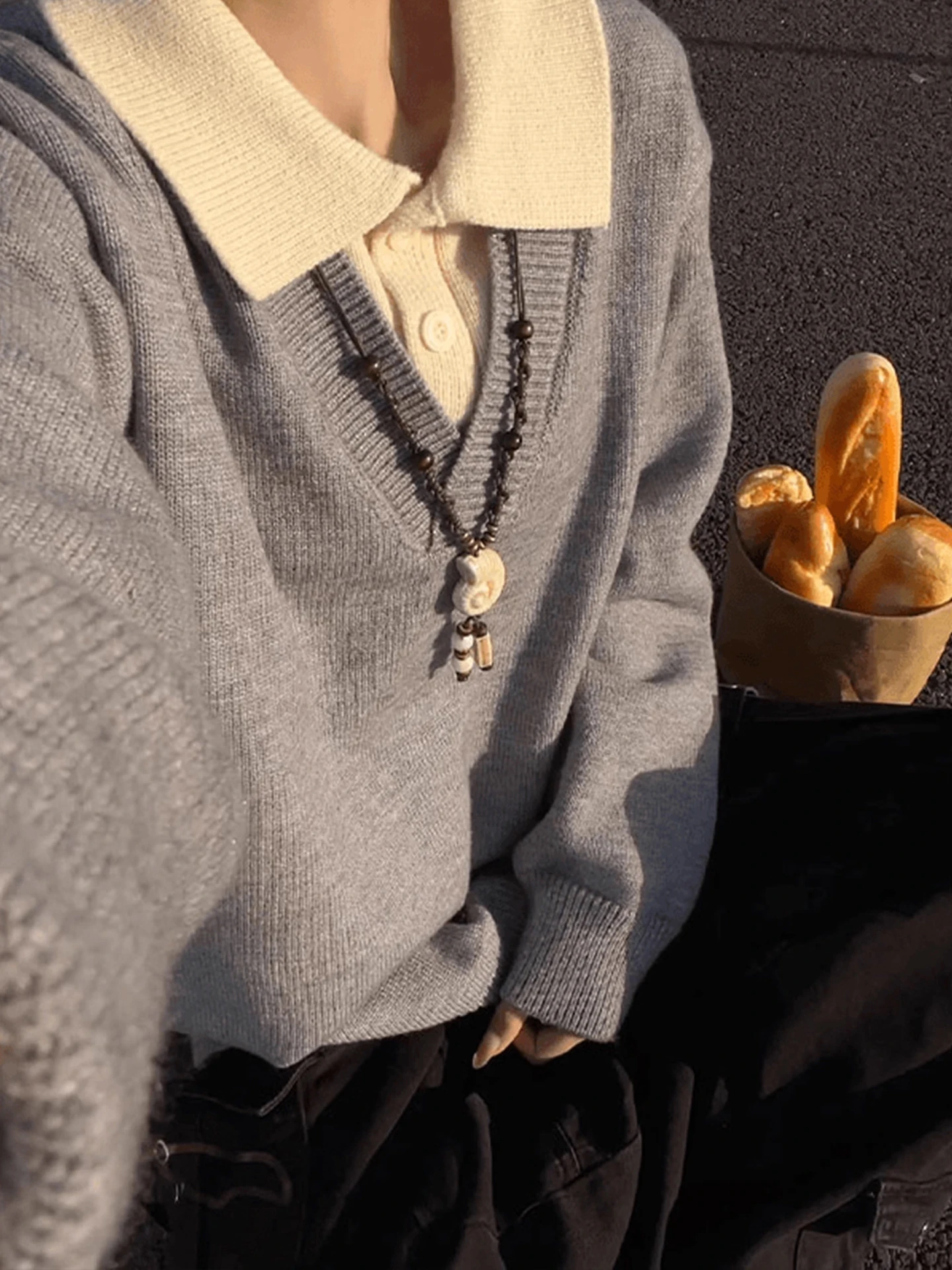 

American Sle Collar Knitted Sweater Men Women Winter Retro Lazy Sle Cleanfit Versatile Knitted irt Casual Loose Fit