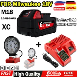 18V 9.0Ah/6.0AH Replacement For Milwaukee  M18 XC Li-ion Battery  Power Tool Batteries & Charger 48-11-1860 48-11-1850 48-11-184